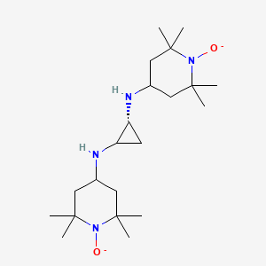 molecular formula C21H40N4O2-2 B1210738 N,N'-Bis(2,2,6,6-tetramethyl-1-oxyl-4-piperidinyl)-1,2-diaminocyclopropane CAS No. 95211-87-3