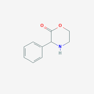 molecular formula C10H11NO2 B12107392 3-Phenylmorpholin-2-one 