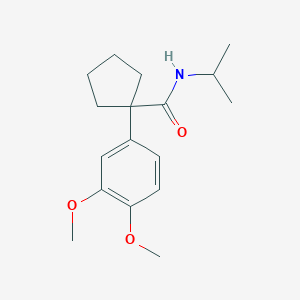 molecular formula C17H25NO3 B1210750 1-(3,4-dimethoxyphenyl)-N-propan-2-yl-1-cyclopentanecarboxamide 