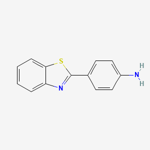 molecular formula C13H10N2S B1210751 4-(1,3-Benzothiazol-2-yl)aniline CAS No. 6278-73-5
