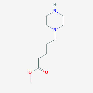 molecular formula C10H20N2O2 B12107528 Methyl 5-(piperazin-1-YL)pentanoate CAS No. 62522-30-9