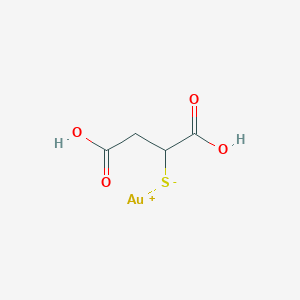 molecular formula C4H5AuO4S B1210753 金硫马酸钠 CAS No. 33796-26-8