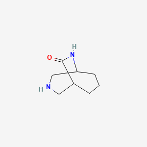 molecular formula C8H14N2O B12107615 3,9-Diazabicyclo[3.3.2]decan-10-one 