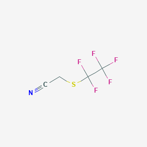 molecular formula C4H2F5NS B12107629 Pentafluoroethylsulfanyl-acetonitrile 