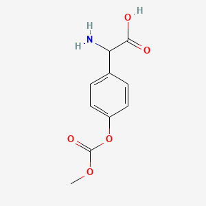 molecular formula C10H11NO5 B12107653 2-Amino-2-(4-methoxycarbonyloxyphenyl)acetic acid 