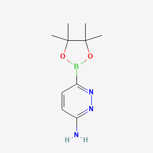 molecular formula C10H16BN3O2 B12107656 6-(4,4,5,5-Tetramethyl-1,3,2-dioxaborolan-2-YL)pyridazin-3-amine 