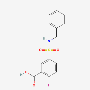 molecular formula C14H12FNO4S B12107665 5-(Benzylsulfamoyl)-2-fluorobenzoic acid 