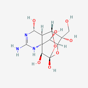 molecular formula C11H17N3O8 B1210768 Tetrodotoxin CAS No. 4368-28-9