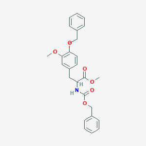 molecular formula C26H27NO6 B12107683 3-Methoxy-N-[(phenylmethoxy)carbonyl]-O-(phenylmethyl)-L-tyrosine Methyl Ester 