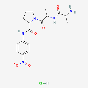 molecular formula C17H24ClN5O5 B12107694 H-Ala-Ala-Pro-pNA HCl 