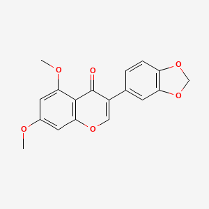 molecular formula C18H14O6 B1210774 Derrustone 