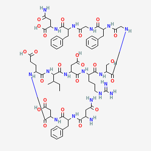 molecular formula C67H92N18O23 B12107770 H-DL-Asn-DL-Phe-DL-Asp-DL-Glu-DL-xiIle-DL-Asp-DL-Arg-DL-Ser-Gly-DL-Phe-Gly-DL-Phe-DL-Asn-OH 