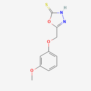 molecular formula C10H10N2O3S B12107777 5-[(3-Methoxyphenoxy)methyl]-1,3,4-oxadiazole-2-thiol 