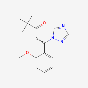 molecular formula C16H19N3O2 B1210781 1-(2-Methoxyphenyl)-4,4-dimethyl-1-(1,2,4-triazol-1-yl)pent-1-en-3-one 