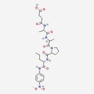 molecular formula C26H36N6O9 B12107826 Suc-DL-Ala-DL-Ala-DL-Pro-DL-Nva-pNA 
