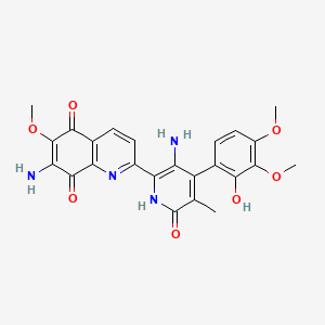 molecular formula C24H22N4O7 B1210784 Streptonigrone CAS No. 96684-38-7