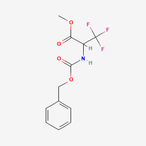 molecular formula C12H12F3NO4 B12107885 methyl (2R)-2-(benzyloxycarbonylamino)-3,3,3-trifluoro-propanoate 