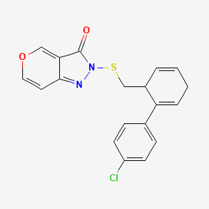 molecular formula C19H15ClN2O2S B1210790 2-(4'-Chlorophenyl)benzothiopyrano(4,3-c)pyrazol-3-one CAS No. 77617-75-5
