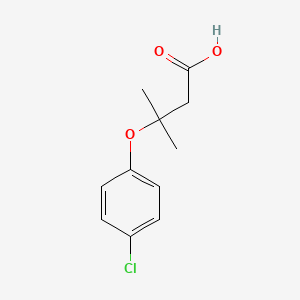 molecular formula C11H13ClO3 B12107909 3-(4-Chlorophenoxy)-3-methylbutanoic acid 