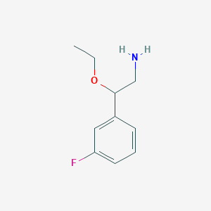 molecular formula C10H14FNO B12107913 2-Ethoxy-2-(3-fluorophenyl)ethanamine 