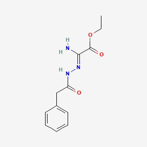 molecular formula C12H15N3O3 B12107920 Ethyl 2-imino-2-(2-(2-phenylacetyl)hydrazinyl)acetate 
