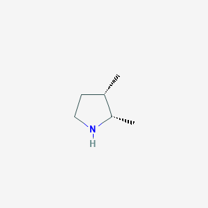 molecular formula C6H13N B12107928 Pyrrolidine, 2,3-dimethyl-, cis- CAS No. 73604-48-5