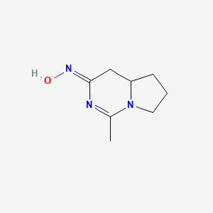 molecular formula C8H13N3O B12107935 N-{1-methyl-3H,4H,4aH,5H,6H,7H-pyrrolo[1,2-c]pyrimidin-3-ylidene}hydroxylamine 