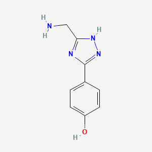 molecular formula C9H10N4O B12107993 4-[5-(aminomethyl)-1H-1,2,4-triazol-3-yl]phenol 