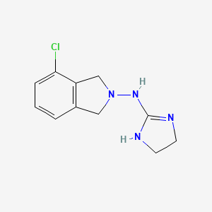 molecular formula C11H13ClN4 B1210800 4-Chloro-2-(2-imidazolin-2-ylamino)isoindoline 