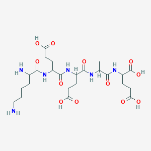 molecular formula C24H40N6O12 B12108013 H-DL-Lys-DL-Glu-DL-Glu-DL-Ala-DL-Glu-OH CAS No. 6693-54-5