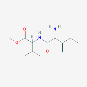 molecular formula C12H24N2O3 B12108077 Methyl 2-[(2-amino-3-methylpentanoyl)amino]-3-methylbutanoate 