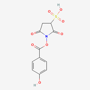 molecular formula C11H9NO8S B12108107 Sulfo-succinimidyl-4-hydroxybenzoate 