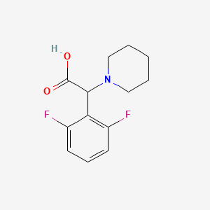 molecular formula C13H15F2NO2 B12108128 2-(2,6-Difluorophenyl)-2-(piperidin-1-yl)acetic acid 