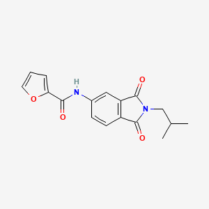 molecular formula C17H16N2O4 B1210814 N-[2-(2-methylpropyl)-1,3-dioxo-5-isoindolyl]-2-furancarboxamide 