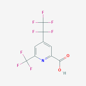 molecular formula C9H3F8NO2 B12108159 4-Pentafluoroethyl-6-trifluoromethyl-pyridine-2-carboxylic acid 