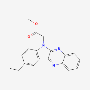 molecular formula C19H17N3O2 B1210817 METHYL 2-{9-ETHYL-6H-INDOLO[2,3-B]QUINOXALIN-6-YL}ACETATE 