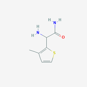 molecular formula C7H10N2OS B12108185 2-Amino-2-(3-methylthiophen-2-yl)acetamide 
