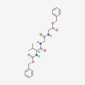molecular formula C24H29N3O6 B12108346 Benzyl 2-[[2-[[3-methyl-2-(phenylmethoxycarbonylamino)butanoyl]amino]acetyl]amino]acetate 