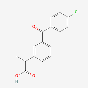 molecular formula C16H13ClO3 B1210835 2-[3-(4-Chlorobenzoyl)phenyl]propanoic acid CAS No. 55142-64-8