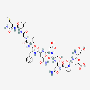 molecular formula C58H89N15O21S B12108359 H-DL-Asp-DL-Glu-DL-Pro-DL-Asn-DL-Ser-DL-Asp-DL-Gln-DL-Phe-DL-xiIle-Gly-DL-Leu-DL-Met-NH2 