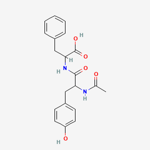 molecular formula C20H22N2O5 B12108395 2-[[2-Acetamido-3-(4-hydroxyphenyl)propanoyl]amino]-3-phenylpropanoic acid 