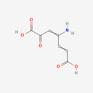 molecular formula C7H7NO5 B1210841 4-Amino-6-oxohepta-2,4-dienedioic acid 
