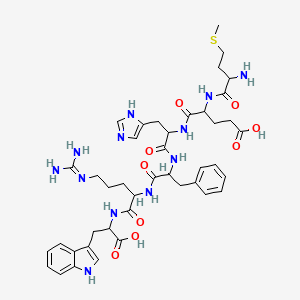 molecular formula C42H56N12O9S B12108435 H-DL-Met-DL-Glu-DL-His-DL-Phe-DL-Arg-DL-Trp-OH 