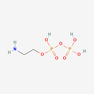 molecular formula C2H9NO7P2 B1210845 Aminoethanolpyrophosphate CAS No. 33840-19-6