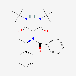 molecular formula C26H35N3O3 B1210847 N,N'-Di-tert-butyl-2-(N-(1-phenylethyl)benzamido)malonamide CAS No. 64435-48-9