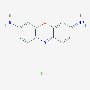 molecular formula C12H10ClN3O B1210849 3,7-Diaminophenoxazonium chloride CAS No. 53669-98-0