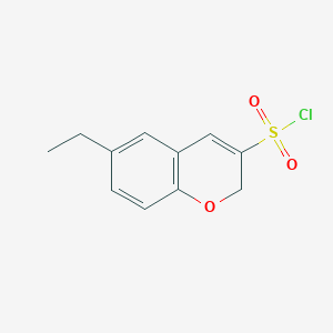 molecular formula C11H11ClO3S B12108490 6-ethyl-2H-chromene-3-sulfonyl chloride 