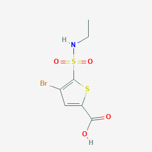 molecular formula C7H8BrNO4S2 B12108495 4-Bromo-5-(ethylsulfamoyl)thiophene-2-carboxylic acid 
