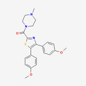 [4,5-Bis(4-methoxyphenyl)-2-thiazolyl]-(4-methyl-1-piperazinyl)methanone
