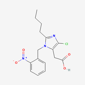 molecular formula C16H18ClN3O4 B1210855 1-(2-Nitrobenzyl)-2-butyl-4-chloro-1H-imidazole-5-acetic acid 